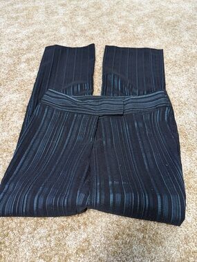 Star City Black Pinstriped Wide Leg Pants